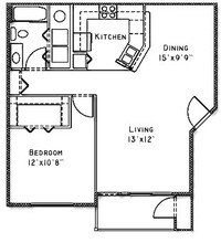 1x1 W/D A204 floor plan